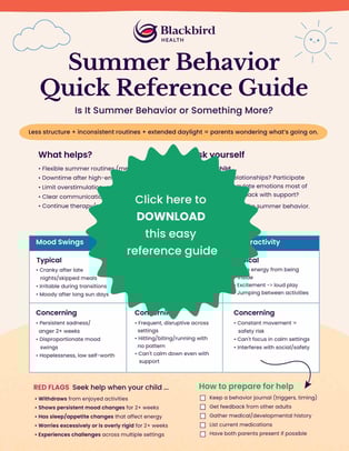 Summer Behavior Guide BlackBird Health